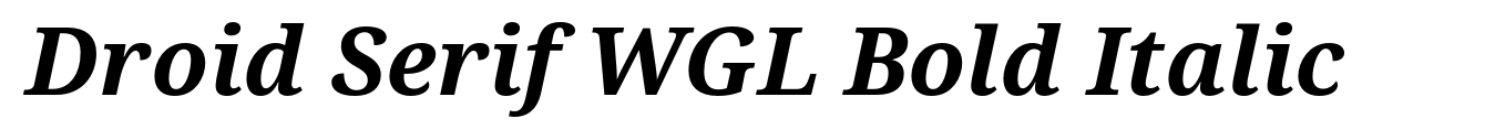 Droid Serif WGL Bold Italic image